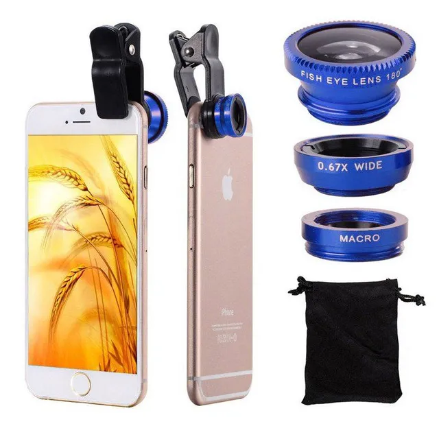 Set of lenses for mobile phones and tablets