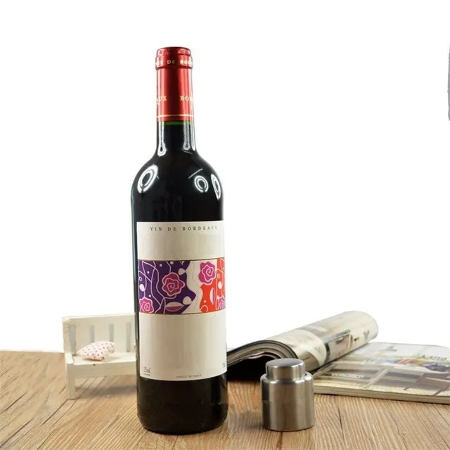 Stainless steel wine bag stopper