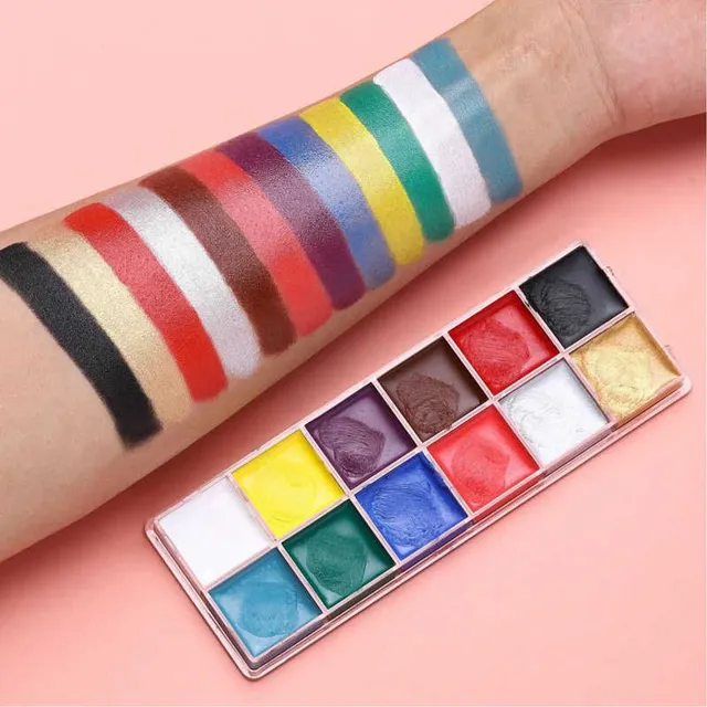 Professional palette of 12 oil hypoallergenic colors per body Whitehead