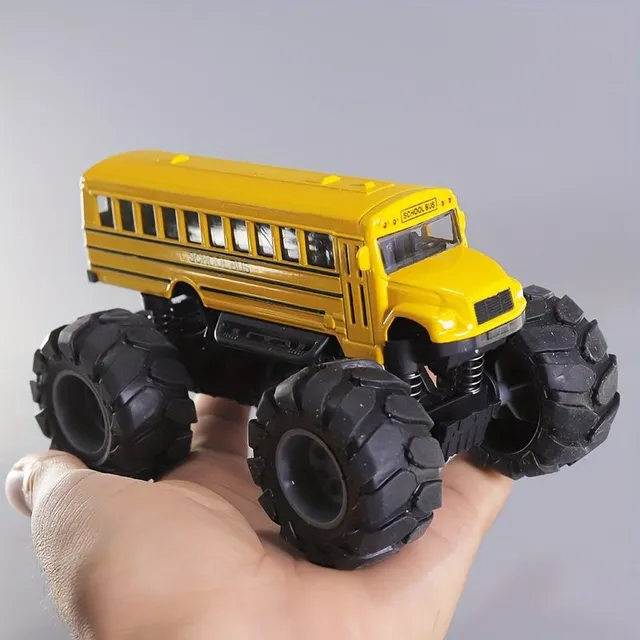 Kinder Metallauto - Schulbus mit Rückziehhilfe, ideales Geschenk für Jungen und Mädchen