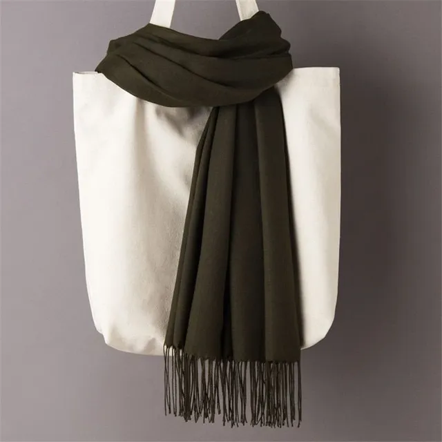 Women's monochrome cashmere scarf