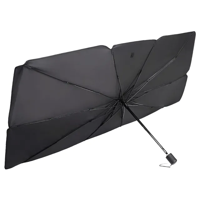 Folding sun visor into an umbrella-shaped car