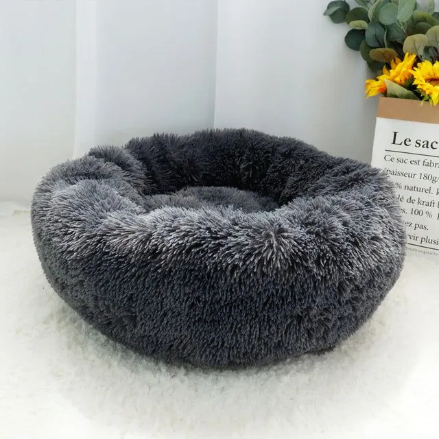 Luxury fluffy cat bed