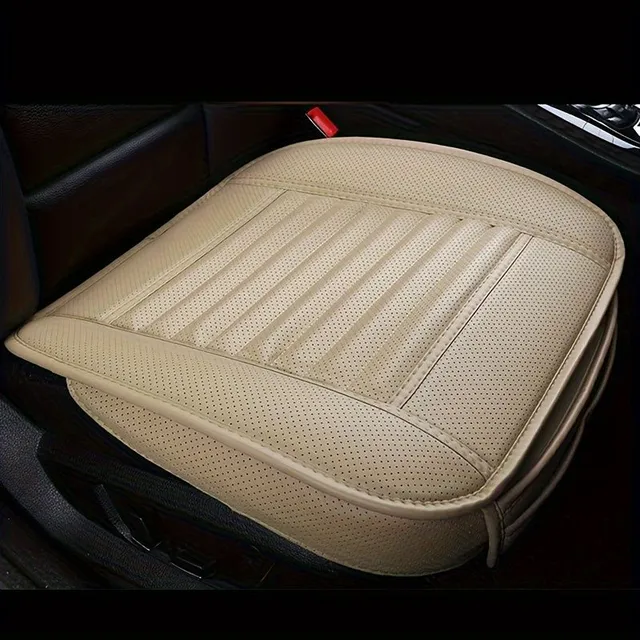 Breathable PU leather seat protector with anti-slip pad