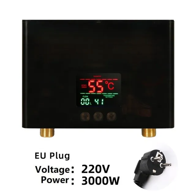 110V 220V ohrievač vody Kúpeľňa Kuchyňa Nástenný elektrický ohrievač vody LCD displej s diaľkovým ovládaním