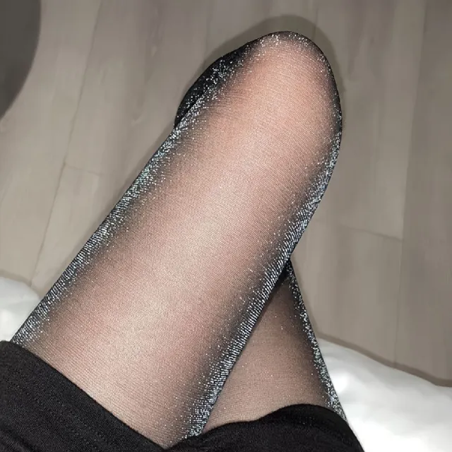 Women's trendy stockings plus size with shiny details