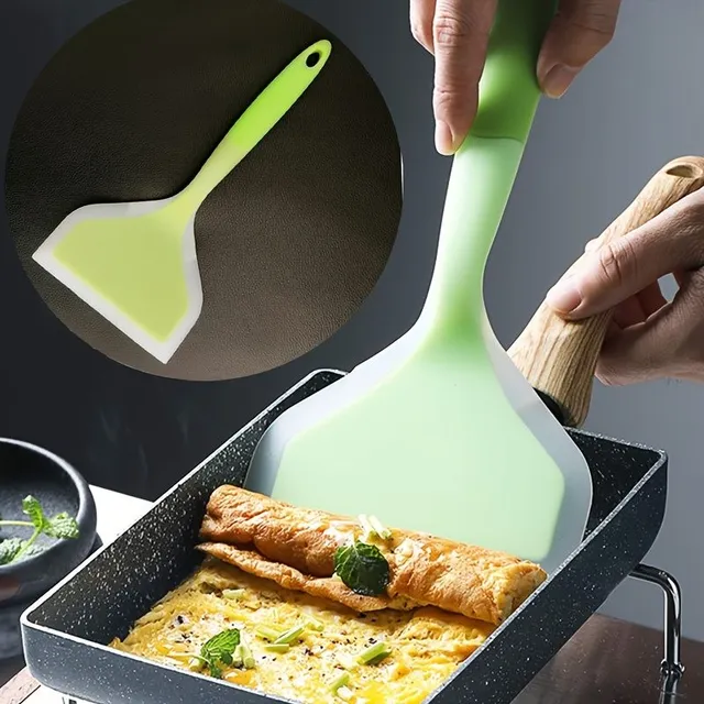 Spatula din silicon pentru tamagoyaki pentru tigăi antiaderente