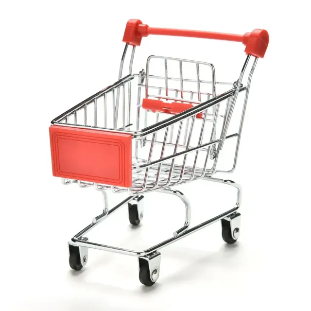 Simulation child shopping trolley for playing and storing toys