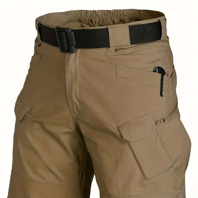 Mužské letné nákladné šortky - rýchle sušenie, taktické, s vreckami, ideálne pre tréning