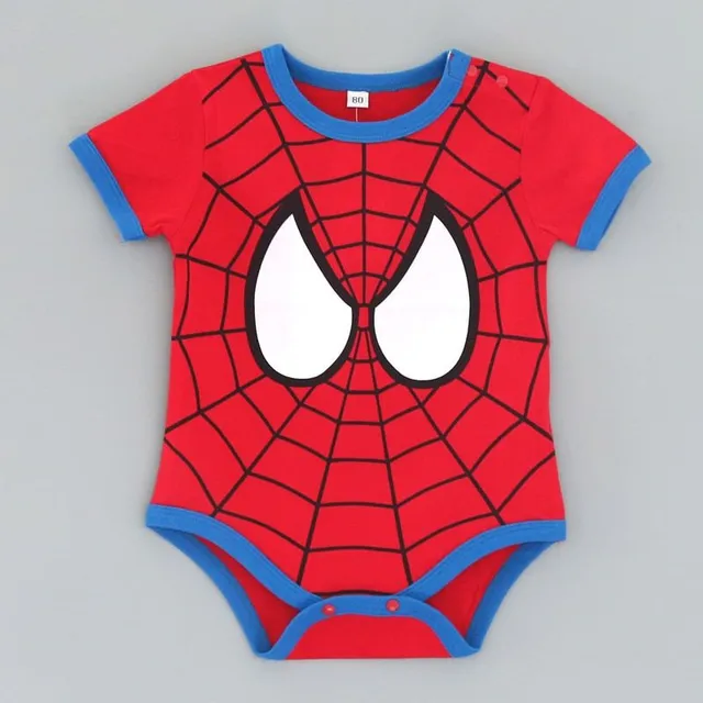 Baby summer bodysuit for newborns with superheroes