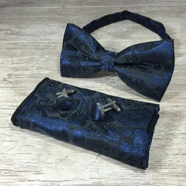 Luxury bow tie with handkerchief Gentle