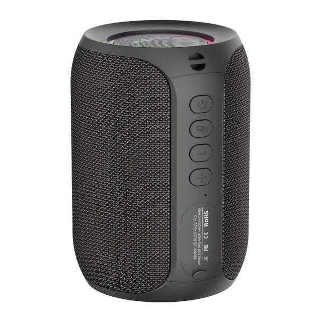 Transferable wireless speaker with subwoofer, 12 hours per charge, stereo sound, possibility to connect 2 speakers, 3000mAh battery