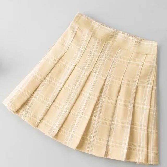 Girls' plaid plaid skirt