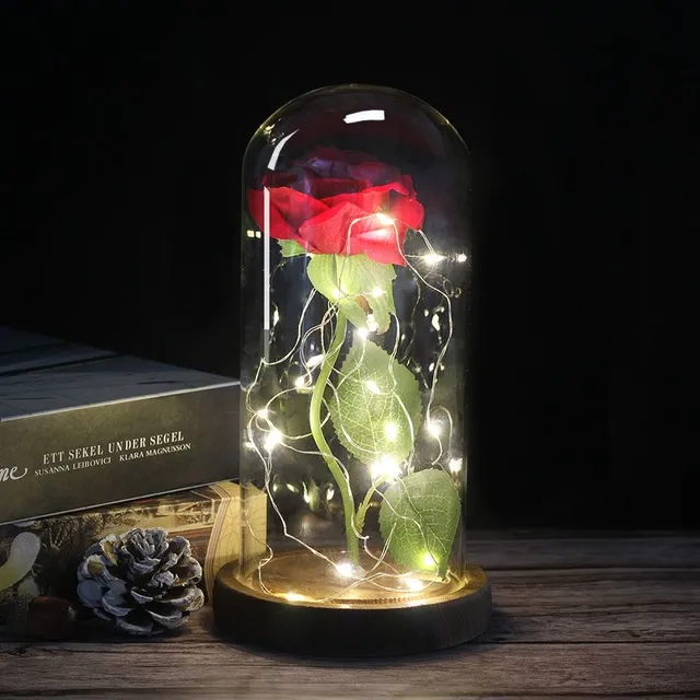 LED Roses in glass vase