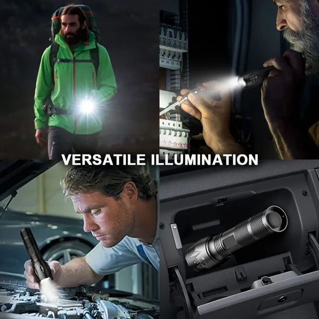 2 packing LED lamp, zoomable lamps Portable hand tactical flashlights for outdoor camping Hiking