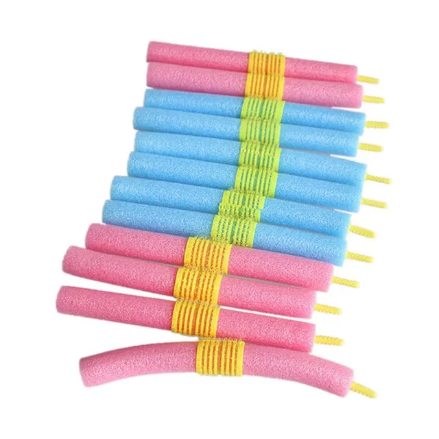 Foam hair curlers - 12 pcs