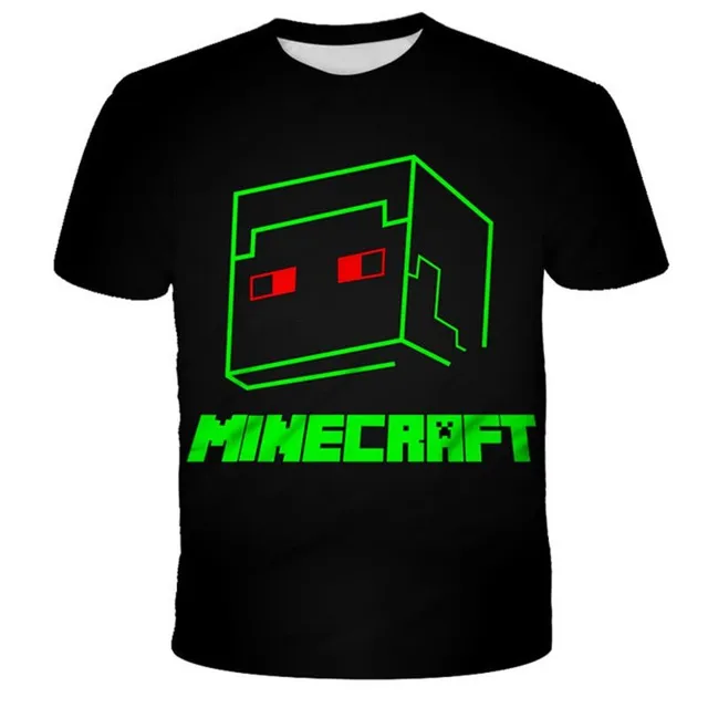 Children's stylish T-shirt with the motif of the popular game Minecraft