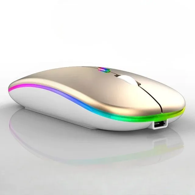 Stylish wireless mouse with LED lighting