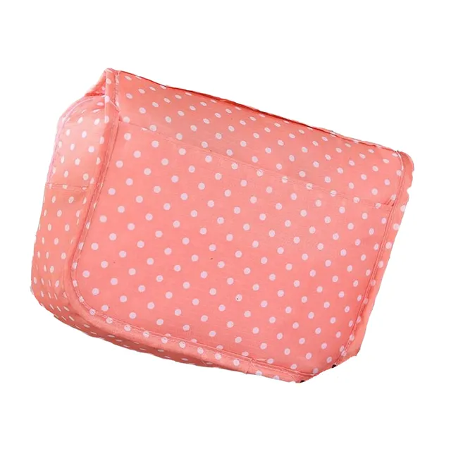 Hinged cosmetic bag