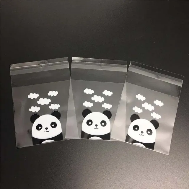 100 cookie bags, sweets with panda Cp228