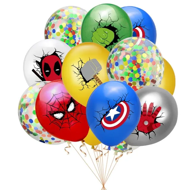 Mix of 10 Marvel superhero balloons mix-s-konfetami mix-s-konfetami