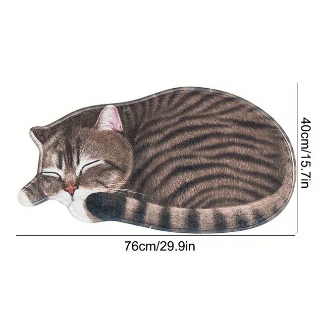 Smooth, fast-drying and anti-slip pad with cat pattern