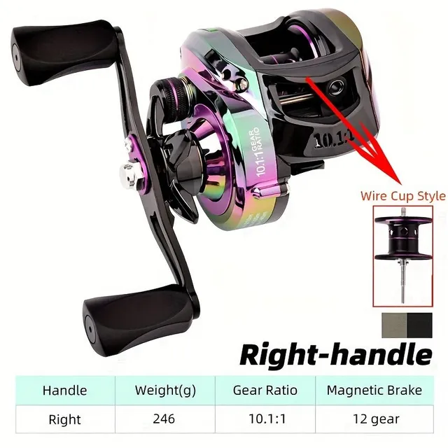 Max Drag reel 10.1:1 with high gear ratio and metal coil