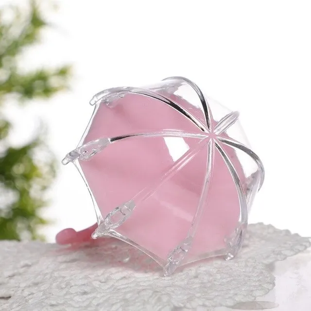 Plastic candy box in the shape of an umbrella 12 pcs