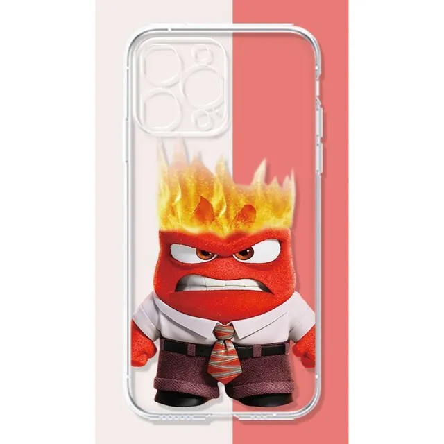 Husă transparentă pentru telefoane iPhone cu personaje din desenele animate V în cap 2 - Inside Out 2