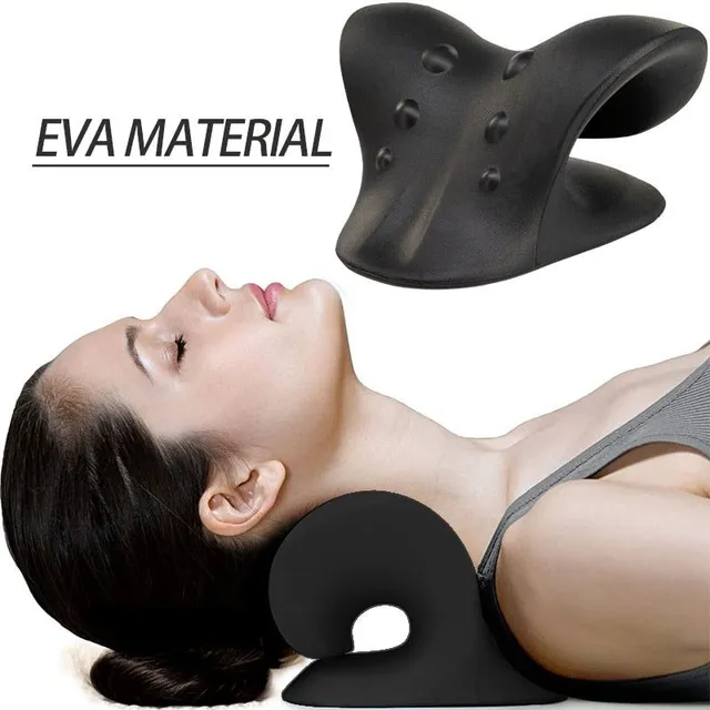 Cervical Shoulder Stretcher Relaxer Cervical Chiropractic Traction Device Pillow for Pain Relief Cervical Spine Alignment Gift