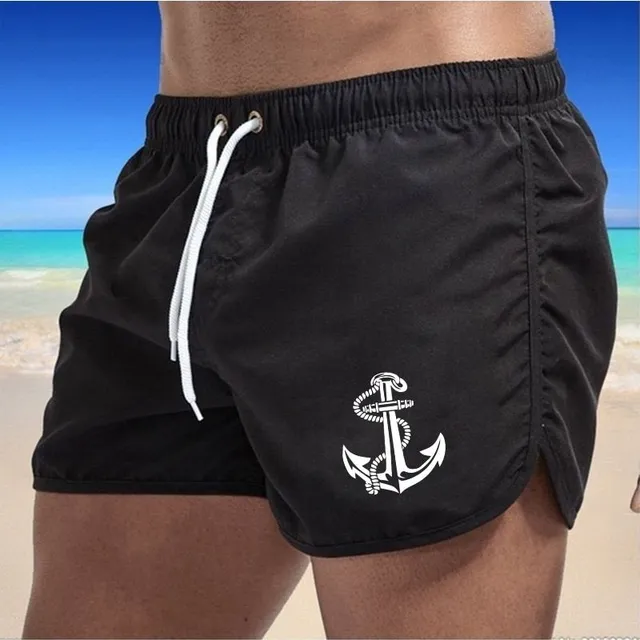 Men's original minimalist swim shorts with anchor print - various colours Lee