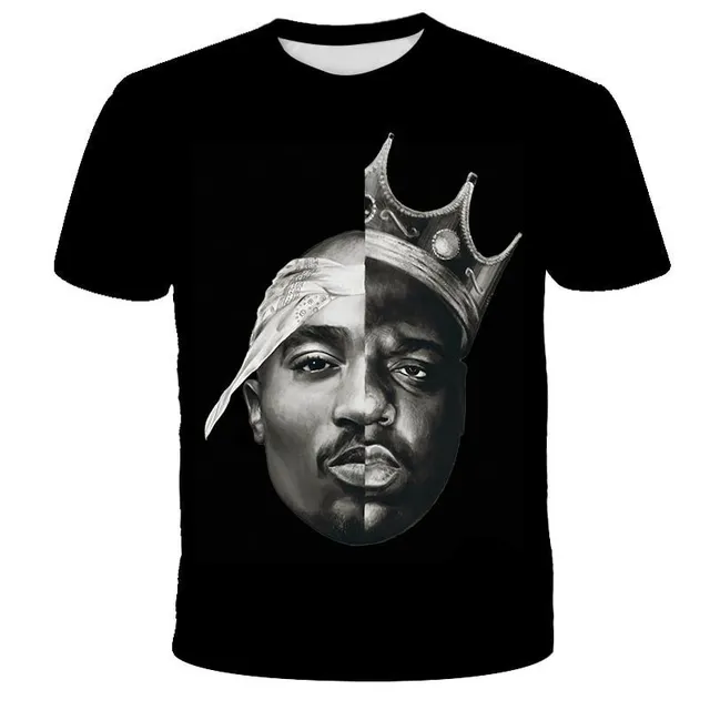 Luxury modern t-shirt 2pac T5091 XXS