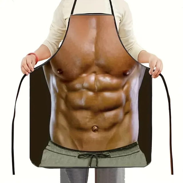 Stylish apron with polyester muscle printing