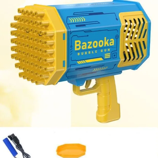 Pistol cu bule de săpun luminoase pentru copii Bazooka