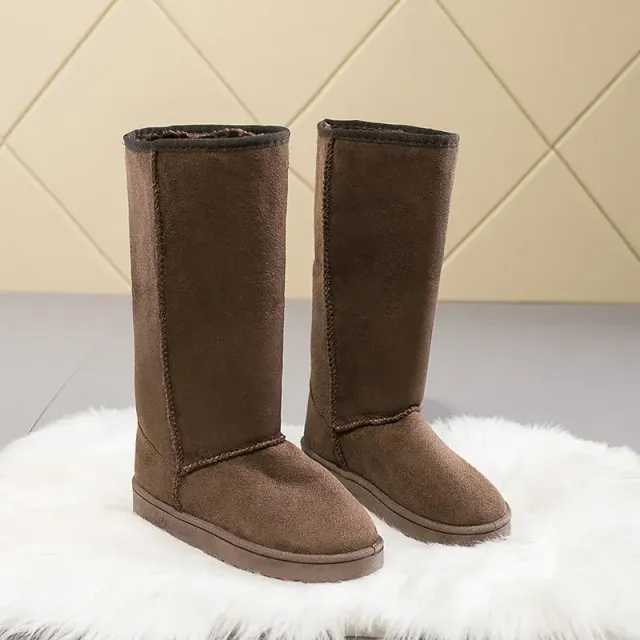 Women's classic winter snow: waterproof, warm, made of real leather with fur