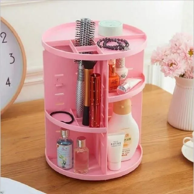 Rotating makeup organiser