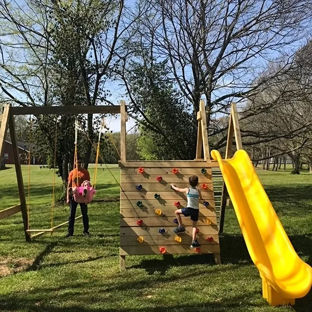 Prises d'escalade pour enfants et adultes - Grandes prises d'escalade pour structures de jeux, balançoires et murs d'escalade intérieurs/extérieurs avec matériel de montage de 2 pouces