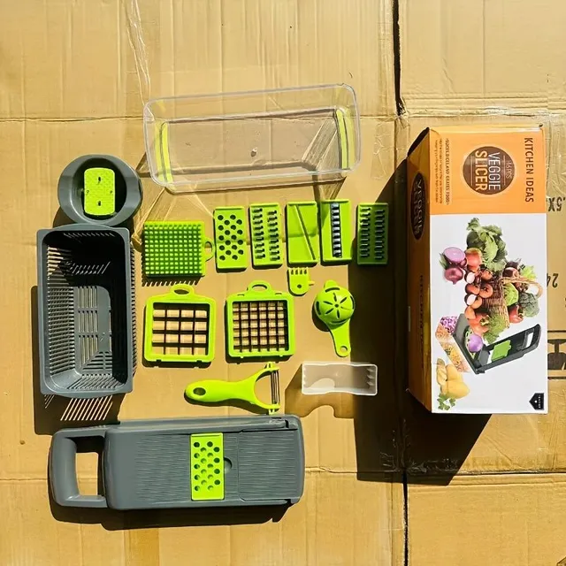 Hand-held multi-function slicer and vegetable cleaver