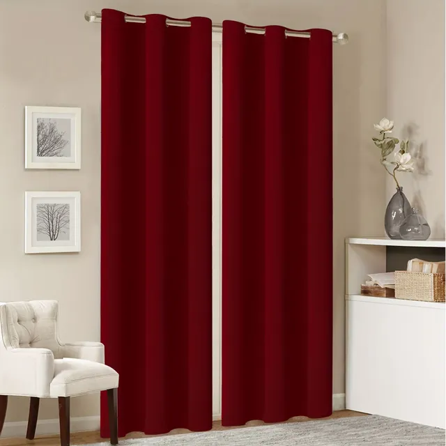 2p Blackout curtains with thermoinsulating top mat with bedroom and living room passes, reducing noise and blocking light - interior decoration