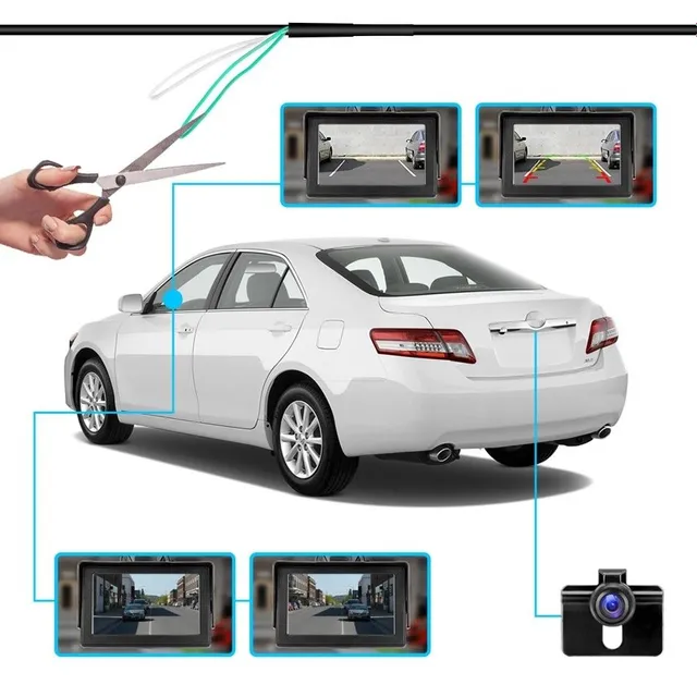 Cameră auto wireless cu monitor LCD