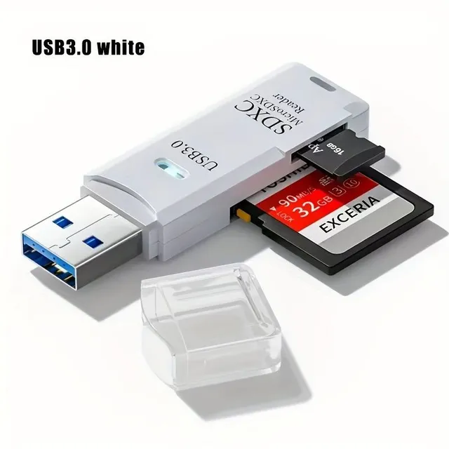 SD card reader and Mini SD/TF (USB 3.0/2.0) to transfer photos from camera to computer