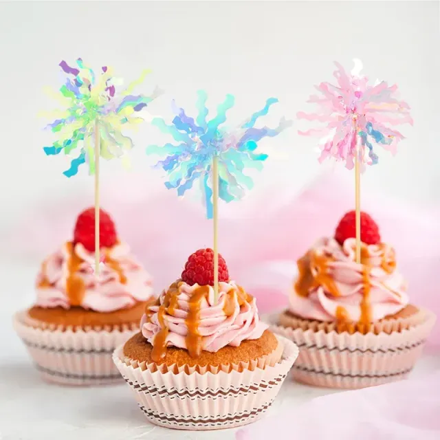 Ensemble de 20 décorations scintillantes pour gâteaux et cupcakes en forme de flocon et de boule pour une décoration festive