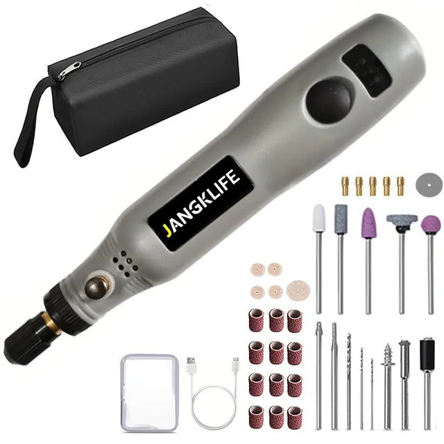 Wireless Rotary Tool with Rechargeable Rydle Pen and Battery - Electric and Adjustable Carving Pen