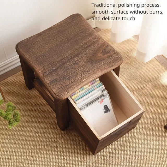 Wooden table for hanging with storage drawer - without armrests, not padded