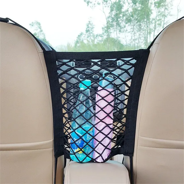 Classic storage organizer net pocket and protective net between the front car seats Lynch