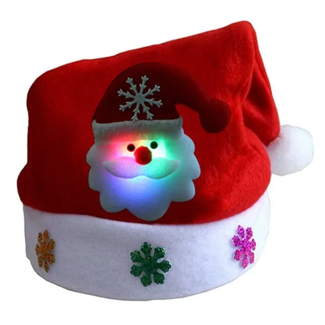 LED svietiace vianočné čiapky - rôzne typy
