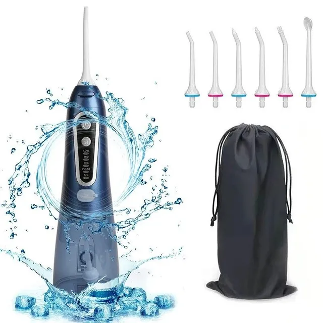 Portable oral irrigator with 5 IPX8 modes Waterproof oral shower for tooth cleaning with 300 ml Wireless electric irrigator Dental water jet for oral cavity care 21,5 x 8.5 cm