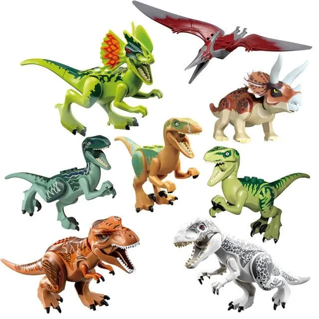 Dinosaury z Jurského sveta pre Lego - 8 kusov