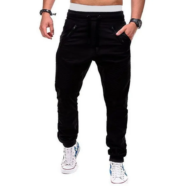 Pantaloni jogger pentru bărbați cu șireturi trendy