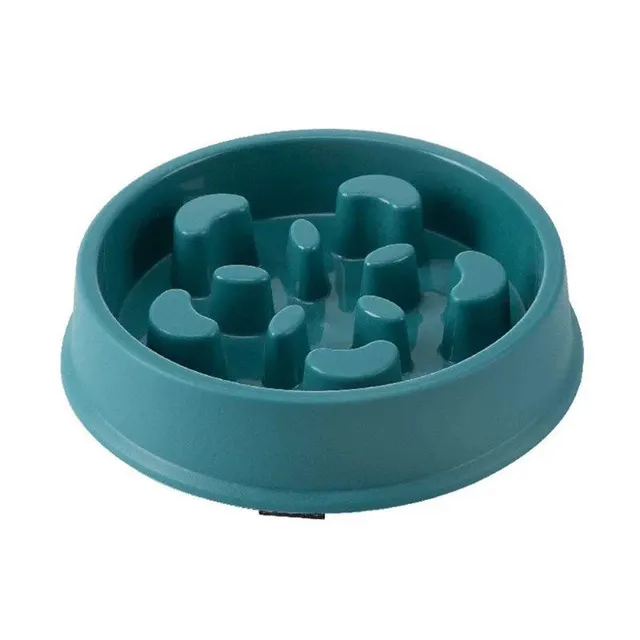 Anti-swallowing bowl for slowing feeding